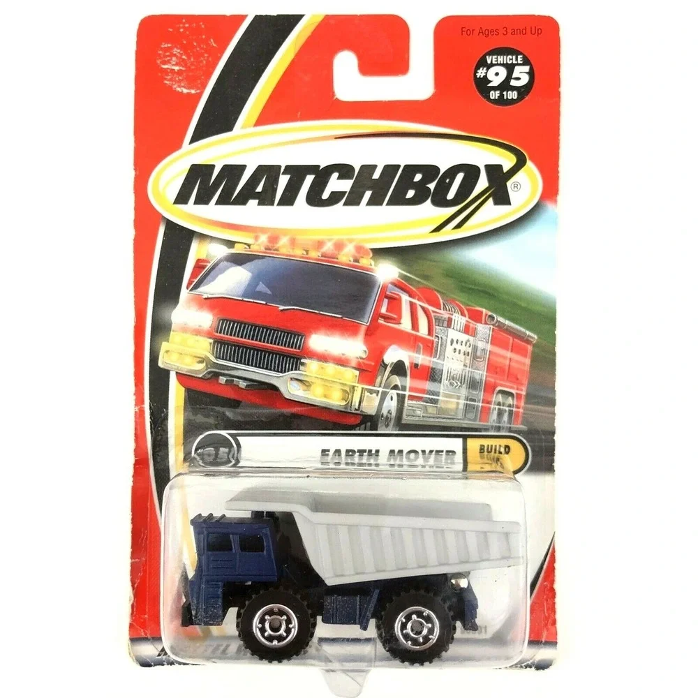 Matchbox Build It Earth Mover Dump Truck 95 Blue Diecast 1/64 Scale Construction